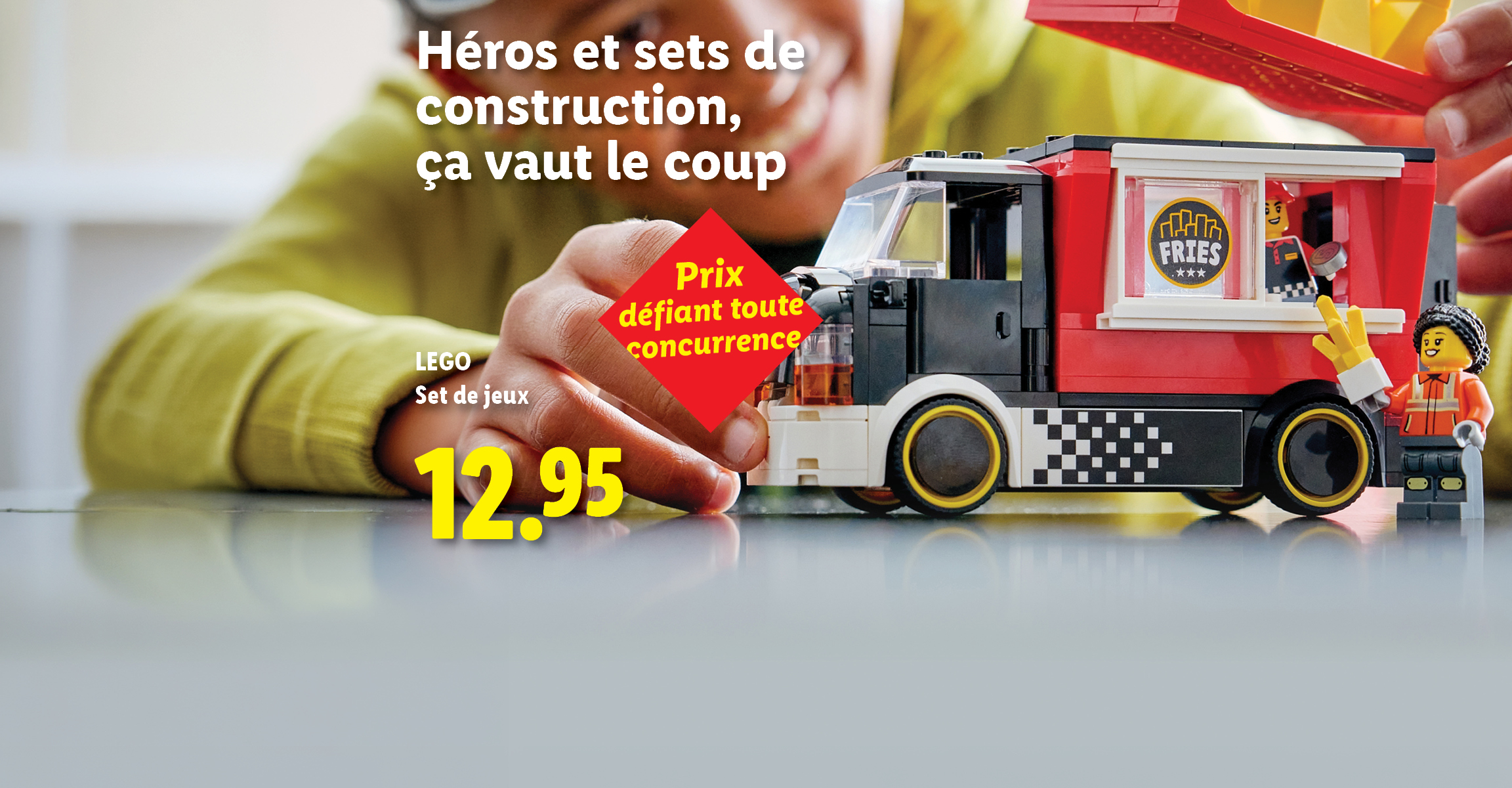 Héros et sets de construction, ça vaut le coup. LEGO Set de jeux à 12.95. Prix défiant toute concurrence.