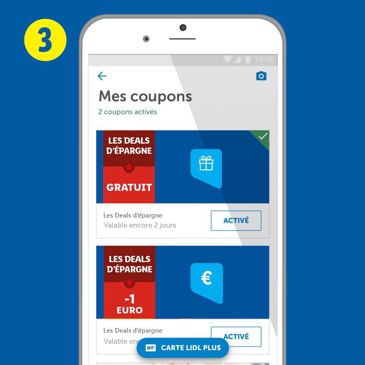 3. Activez vos coupons Deals d'épargne 